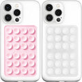 Anteel MAX Silicone Suction Phone Case Adhesive Mount, Upgraded Super Strong Grip, Durable, Easy to Use, Hands-Free Sticky Phone Holder for Selfies, Tiktok Videos, 2.56"x3.94" (LPK&TP)