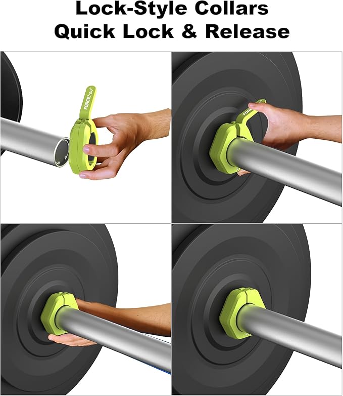 Magnetic Barbell Clamps 2 Inch Olympic – Quick Release Barbell Collars with Anti-Slip TPR Lining | Heavy Duty Weight Clips for Bars for Pro Gym Equipment