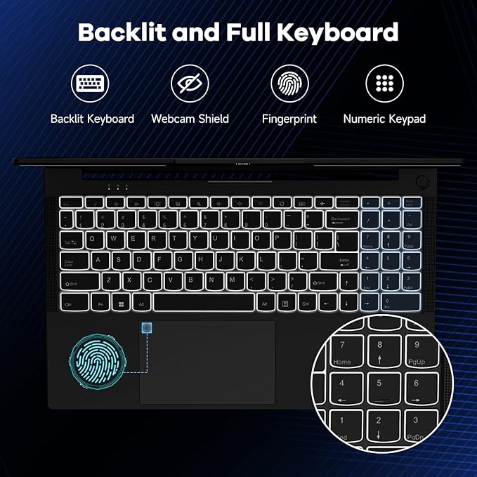 NIMO 15.6" IPS FHD-Gaming-Laptop, AMD Ryzen 5 6600H 6 Cores 32GB DDR5 RAM 2TB SSD (Beat i7-1165G7, Up to 4.5GHz) Radeon 660M GPU-Computer with Backlit Keyboard 100W Type-C Fingerprint Win 11