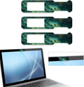 Webcam Cover, 3 Pieces, Laptop Camera Cover, Privacy Shielding Capacity is Twice as Big as The Traditional, Suitable for Computer Mobile Phones, laptops, Tablets and so on (Forest)
