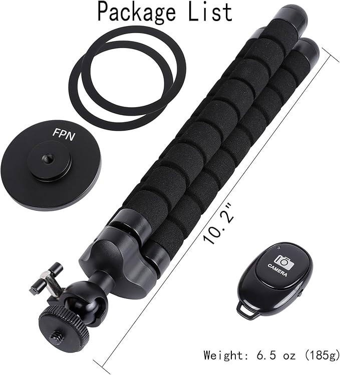 Magnetic Flexible Tripod for iPhone, Mini Bendable Tripod Stand with Wireless Remote for Magsafe, Compatible with iPhone 16 15 Plus Pro Max 14 13 12 Series