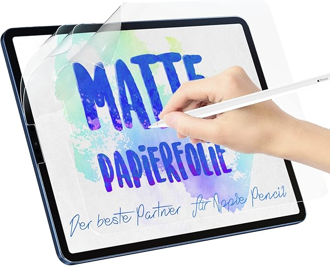 3 PACK Paper Screen Protector for iPad Pro 11 In (2022,2021,2020,2018)/iPad Air 5th (2022)/iPad Air 4th Gen (2020) 10.9, Matte Anti Glare Blue Light Filter PET Feel Shield, Bubble Free HD Texture Film