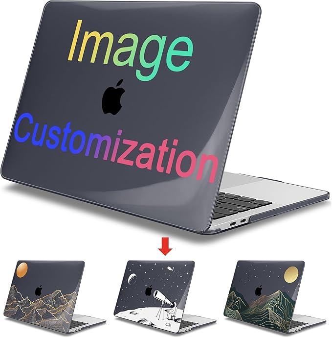 Mektron Custom Personalized Photo for MacBook Pro 13-inch Case 2022 2021 2020 Release A2338 M2 M1 A2289 A2251, Printed Plastic Hard Shell Cover for New MacBook Pro 13.3-inch Touch Bar Fits Touch ID