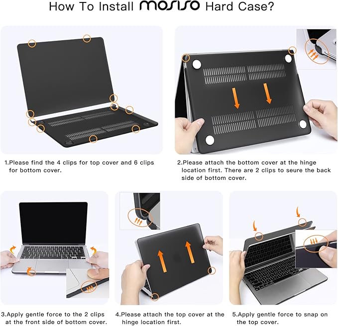 MOSISO Compatible with MacBook Air 13 inch Case 2025 2024 2023 2022 M4 A3240 M3 A3113 M2 A2681, Hard Shell&Sleeve Bag&Keyboard Skin&Webcam Cover&Screen Film for MacBook Air 13.6 inch, Caramel Brown