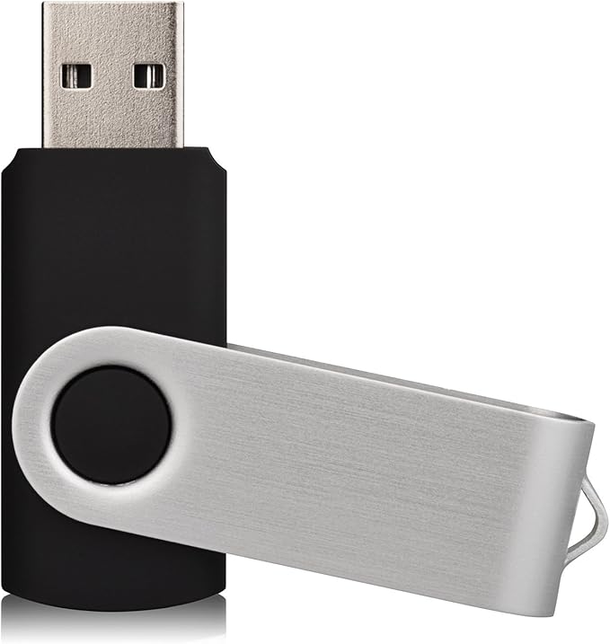 20 Pack USB 2.0 Flash Drives - 32GB Memory Stick, Black