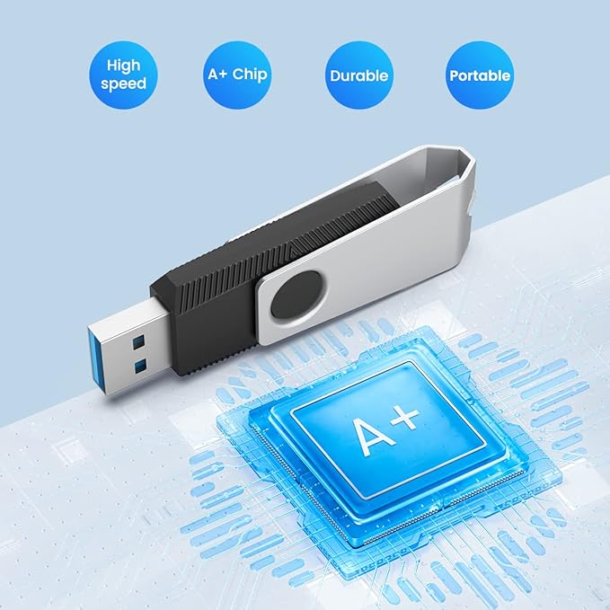Aiibe 32GB Flash Drive 10 Pack 32GB USB 3.0 Flash Drive Thumb Drives USB Drive 32 GB Jump Drives Memory Stick (10 Pack, 5 Mixed Colors: Black Red Cyan Green Purple)