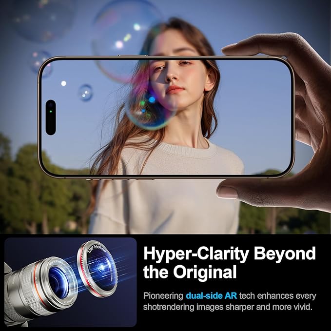 X-it 2 Pack Camera Lens Protector, Shatterproof Anti-Scratch Ultra HD Mechanical Gear Camera Protector, Anti-Glare 9H Tempered Glass Lens Protector for iPhone 16/iPhone 16 Plus,Case Friendly,SilverRed