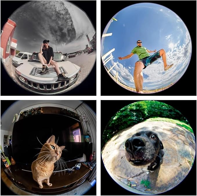 Fisheye 235°,Fish Eye Lens Universal HD Phone Fisheye Lens, Phone Camera Lens, for iPhone 7 8 x xr 11 12 13 14 15 pro max Android Samsung Smartphones (fisheye)