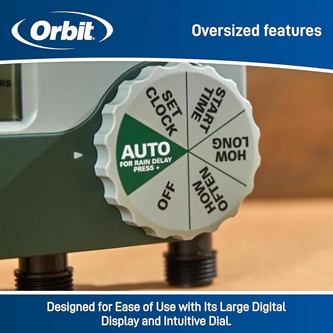 3-Pack Orbit 56082 3-Outlet Hose Watering Timer, Green…