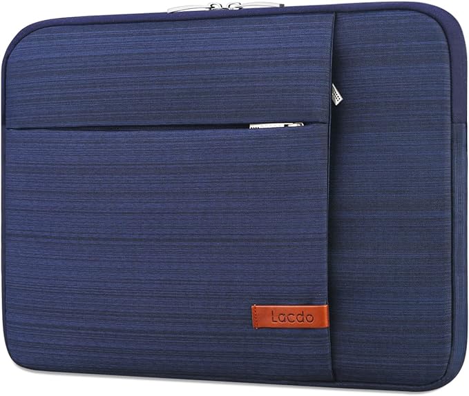 Lacdo Laptop Sleeve Case for 15 inch New MacBook Air M4 A3241 2025, M3 A3114, M2 A2941 2024-2023, 15 inch MacBook Pro A1990 A1707, Dell XPS 15 Plus Computer Case Bag with Accessory Pocket, Blue