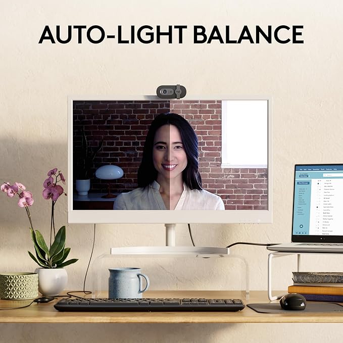Logitech Brio 101 Full HD 1080p Webcam for Meetings, Streaming, Desktop, Laptop, PC - Built-in Mic, Shutter, USB-A, Teams, Zoom - Black