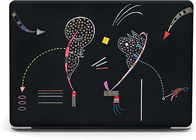 Berkin Arts for MacBook Air 13.6 inch Case A3240 A3113 A2681 (M4 M3 M2) 2025 2024-2022 Release with Keyboard Cover & Screen Naive Art Illustrated (Two Sides by Kandinsky)