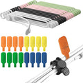 32Pcs Nearockle Cable Labels and Silicone Cable Ties Cable Management Set, Reusable 16 Cable Ties+16 Cord Labels for Electronics, Travel Home Office Desk Wire Organization (Multicolor)