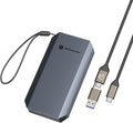 Yottamaster 1TB External SSD, Up to 460MB/s 2 in 1 USB C Cable & Lanyard Portable Solid State Drives, Supports 4K ProRes HDR Compatible with iPhone 16 Pro Max, Smartphone, Tablet, Laptop
