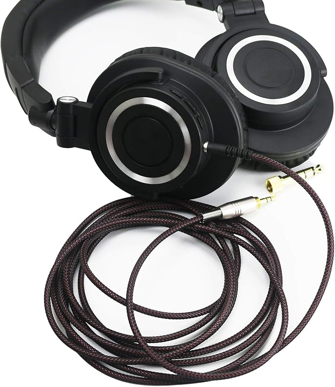 NewFantasia Replacement Audio Upgrade Cable Compatible with Audio-Technica ATH-M50xBT, ATH-AR3BTBK, ATH-SR50BT, ATH-ANC9, ATH-ANC7B, ATH-SR5BTBK, ATH-S700BT Headphones 3meters/9.9ft