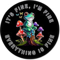 ITNRSIIET Round Mouse Pad with Stitched Edge Premium-Textured Waterproof Non-Slip Rubber Base Desktop Protection Mat Diameter 8.7 inches, Cute Frog