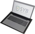 Shield Your Body - Laptop Lap Pad with SaferBody™, Anti Radiation Shield & Heat Shield Pad, EMF Blocker Laptop Pad for Up to 14in.Wide Device (13.8 x 10.7 inches), Jet Black PU Leather Color