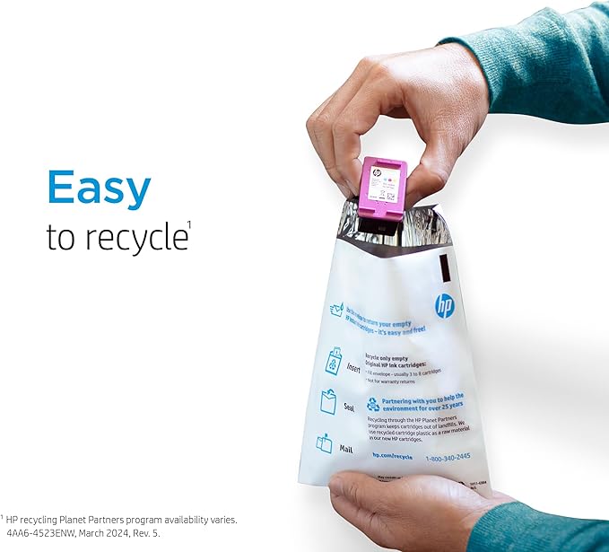 HP 62XL Tri-color High-yield Ink Cartridge | Works with Printer Series: ENVY 5540, 5640, 5660, 7640; OfficeJet 5740, 8040; OfficeJet Mobile 200, 250 | Eligible for Instant Ink | C2P07AN