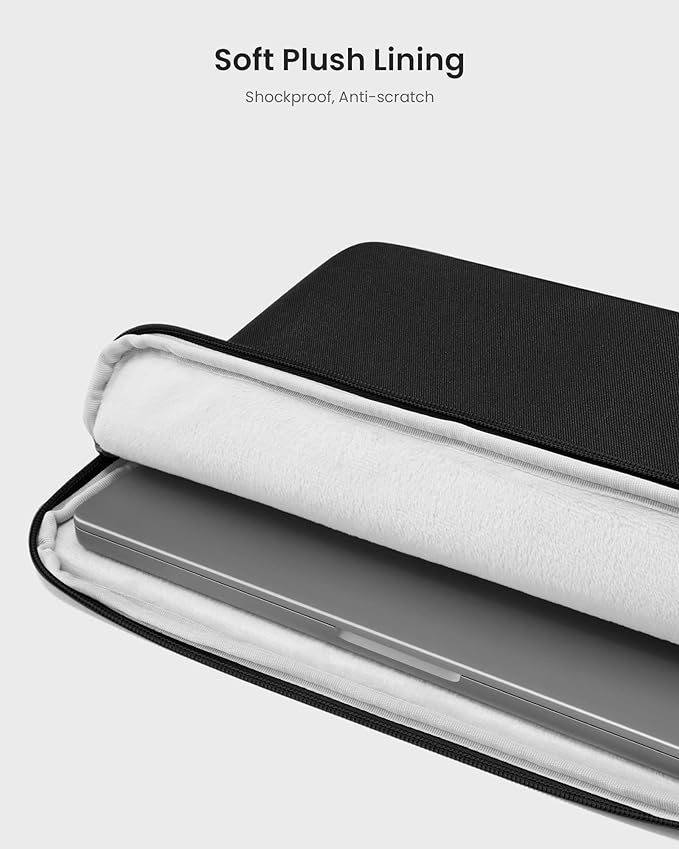 tomtoc Slim Laptop Sleeve Case for 13-inch New MacBook Air M4/A3420 M3/A3113 M2/A2681, M1/A2337 2025-2018, MacBook Pro M2/M1, Water-Resistant Protective Carrying Case with Accessories Pocket