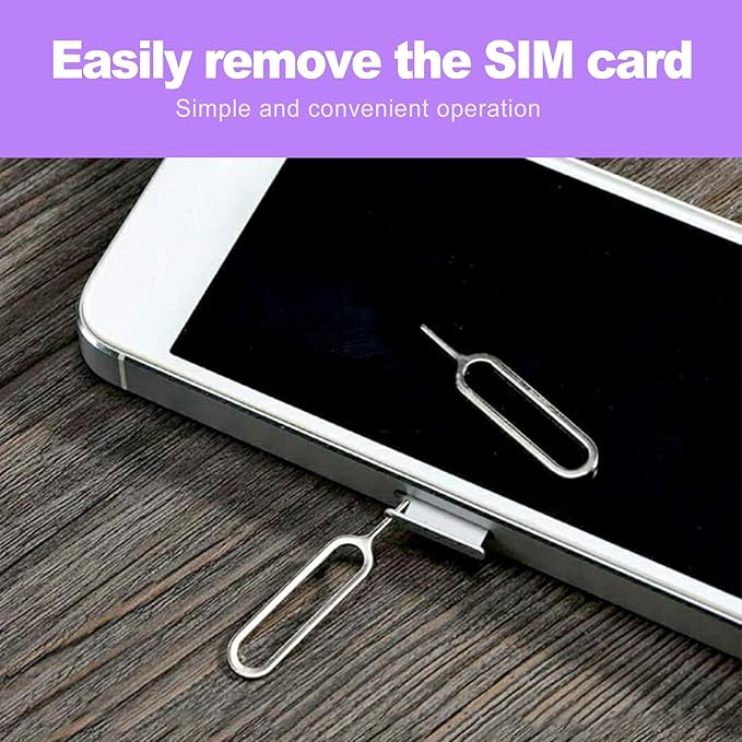16 Pack SIM Card Ejector Tool Kit, Phone Tray Opener Pin for Easy Removal, Standard Key for Most Cell Phones, Tablets and Other Mobile Devices