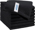 HOMEXCEL Black Microfiber Cleaning Cloth, 8 Pack Cleaning Towels for Kitchen, Lint Free, Scratch-Free, Highly Absorbent, and Reusable Cleaning Rags for House, Window and Glass, Cars, 11.5 X11.5 inch