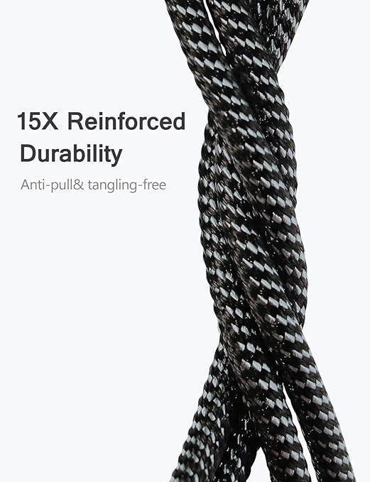 Short Lightning Cable 1FT 3Pack 12 inch iPhone Charger USB Fast Nylon Braided Charger Cord Compatible with Apple iPhone 13/12/11/XS/XR/X/8/7/6/6s Puls/iPad/iPods(Black)