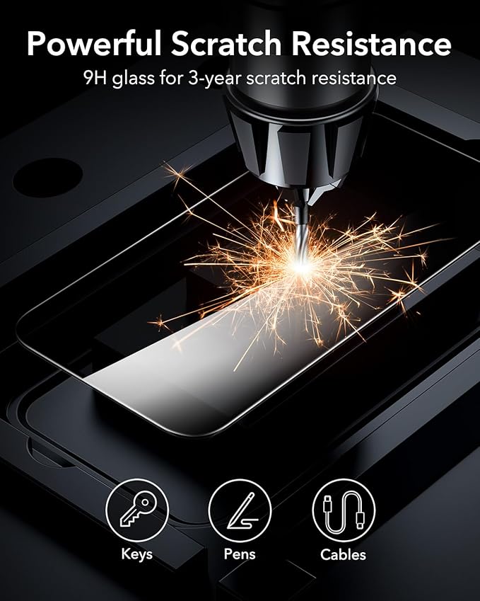 ESR 3 Pack for iPhone 16 Plus/iPhone 15 Plus Privacy Screen Protector, Anti-spy Tempered-Glass Privacy Screen Protector with Easy Installation Tool, Micro-Curved Edges, Case Friendly