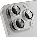 Choiche Compatible for iPhone 16 Pro/iPhone 16 Pro Max Camera Lens Protector, Bling Camera Cover with 9H Tempered Glass Lens Screen Protector Metal Ring Accessories (Titanium Natural)
