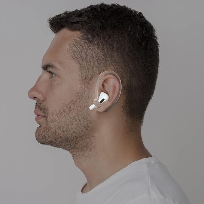 2 Pairs AirPods Ear Hooks for AirPods Pro 2, AirPods Pro, AirPods 4, 3, 2 & 1, Upgraded Anti Slip Sports Clip Hooks for AirPods 1, 2, 3, 4,Pro, Pro 2 – Transparent