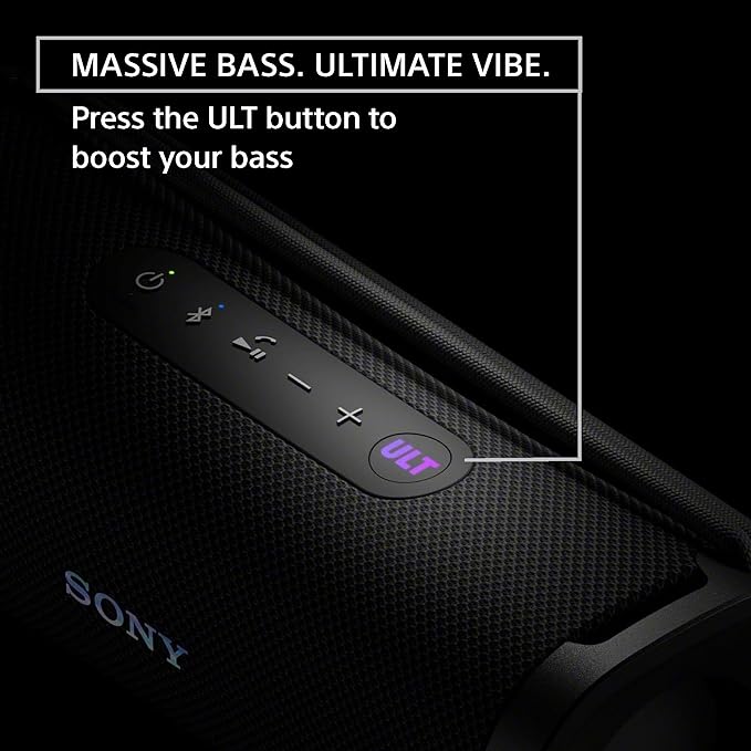 Sony ULT Field 1 Waterproof Portable Bluetooth Speaker, Enhanced Bass, 12h Battery, IP67 Rated Dustproof Shockproof Rustproof, Detachable Strap, SRSULT10D, Orange