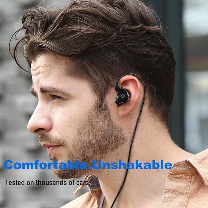 KBEAR KS1 Earphones in Ear Monitor Super Bass Wired Earbuds, Crystal Clear Sound IEM Headphones, High Resolution Noise Canceling Ear Monitors Headphone for Singers Musician Audifonos Auriculares