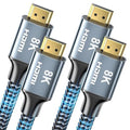 8K HDMI Cable 2 ft 2Pack, 48Gbps High Speed HDMI 2.1 Cable, Braided HDMI Cable 2.1 8K 60Hz 4K 120Hz Support for HDR eARC HDCP 2.2/2.3, HDMI Cord Compatible with HDTV, Laptop, Monitor, PC