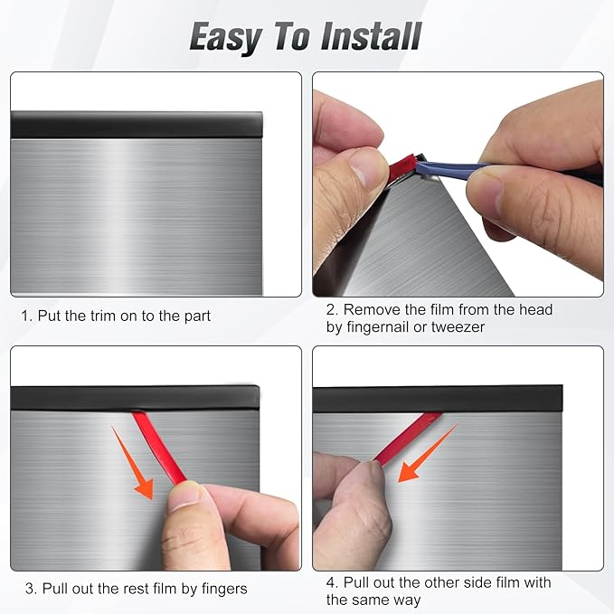 Edge Trim, 1/16" Rubber Edge Trim, Flexible Self Adhesive U Channel Edge Protector for Sharp Edge, Sheet Metal and Car Doors, Peel and Stick Car Door Edge Guard, Black Color, 20Ft