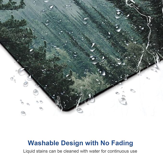 Mouse Pad, Mist Forest Mouse Pad, Washable Square Cloth Mousepad for Gaming Office Laptop, Non-Slip Rubber Computer Mouse Pads for Wireless Mouse, Cute Mouse Pads for Desk, Natural Landscape