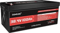 38.4V(36V) 100Ah LiFePO4 Lithium Battery Built-in 200A BMS & 15000 Cycles,3840W Motor Support,High Energy Density,Maintenance-Free for Golf Carts Utility Vehicles RV Backup Power