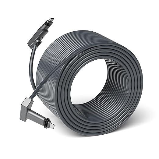150FT Replacement Cable for SpaceX Starlink Rectangular Satellite V2, Standard Actuated Gen 2 Replacement Cable for Starlink, Starlink Gen 2 Extension Cable with Waterproof End Caps（150Feet）