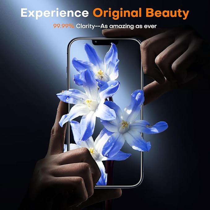 TOCOL for iPhone 13 mini Screen Protector 9H Hardness Military Grade Shatterproof HD Tempered Glass Full Coverage Easy Installation Case Friendly 2 Pack