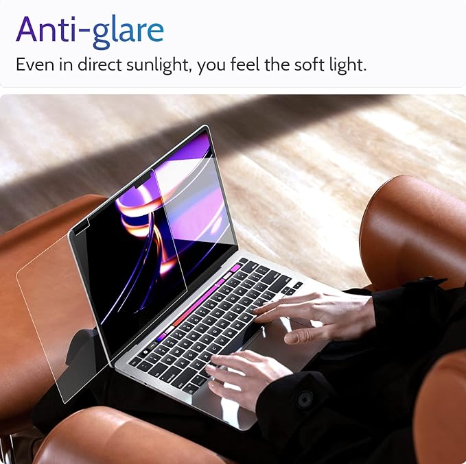 3-Pack Anti Blue Light Screen Protector for MacBook Pro 16 Inch(2021-2024, M1, M2, M3, M4), 16.2" Mac Laptop Glare Filter Uv Blocker Shield Cover Eye Protection Film