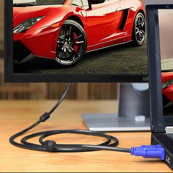 PASOW VGA to VGA Monitor Cable HD15 Male to Male for TV Computer Projector (40 Feet)