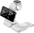 Magnetic Wireless Charger Stand, 3 in 1 Foldable Wireless Charging Station, Travel Charger for Multiple Devices for iPhone 16 15 14 13 12 Series, Apple Watch Ultra/SE/9/8/7/6/5/4/3/2, AirPods