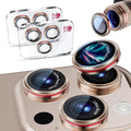 X-it 2 Pack Camera Lens Protector, Shatterproof Anti-Scratch Ultra HD Camera Protector, Anti-Glare Tempered Glass Lens Protector for iPhone 16 Pro Max/16Pro/15 Pro Max/15Pro/14 Pro Max/14Pro,GoldenRed