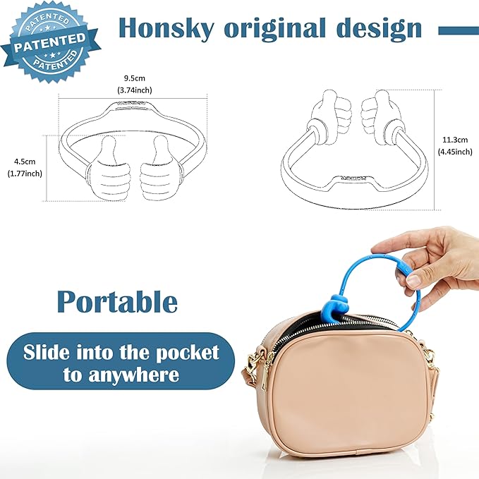 Honsky Thumbs up Cell Phone Stand,Stocking Stuffers Idea,Ok Stand Tablet Stand Cradle for Desk,Smartphone Cellphone Mobile Phone Tablets - Universal Adjustable Flexible - Light Green