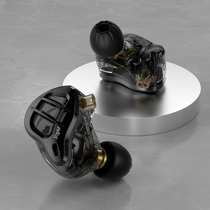 KZ ZAR in-Ear Monitor 7BA+1DD Hybrid 8 Drivers Gaming Earbuds HiFi Bass Noise Isolation IEM, Clarity in All Frequency Stereo Comfort-fit in Ear Headphones for Audio Engineers, Musicians(No Mic)