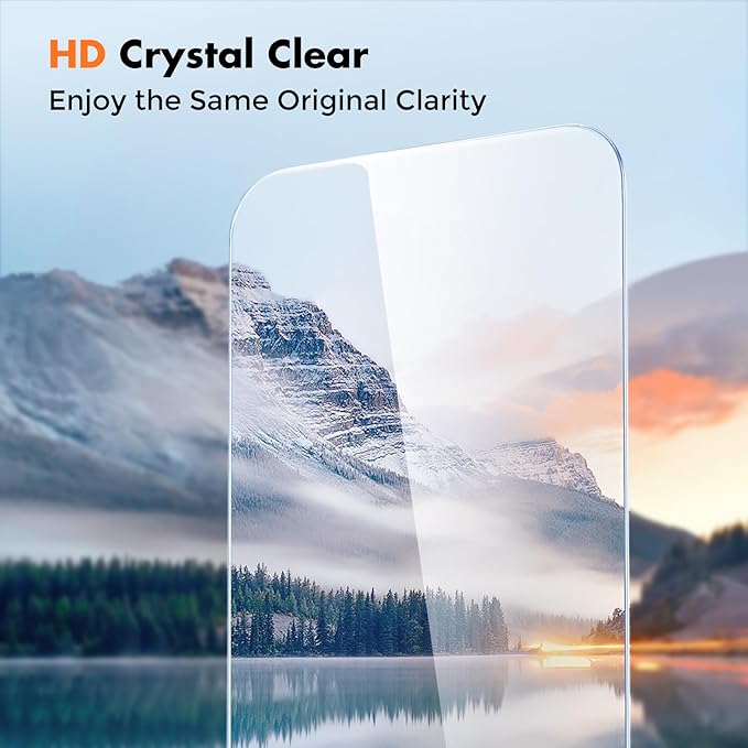 UNBREAKcable 2-Pack Screen Protector for iPhone 16 Plus, Double Shatterproof Tempered Glass [Easy Installation Frame] [9H Hardness] [99.99% HD Clear] [Case Friendly] for iPhone 6.7 inch