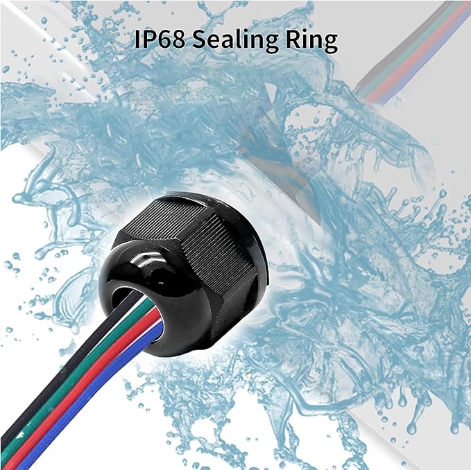 1" NPT Nylon Cable Glands, IP68 Waterproof Adjustable Cord Grip Cable Connector Strain Relief Wire Protectors for 18-25mm Cable Diameter, 2 Pcs, Black