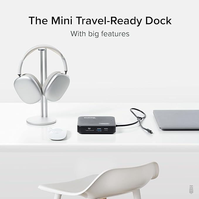 Plugable 7-in-1 USB-C DisplayLink Dock – Dual 4K HDMI (Requires DisplayLink Driver), 100W PD Charging, USB4 & Thunderbolt Compatible, Gigabit Ethernet, USB-A/C, SD Card – for Mac & Windows Laptops