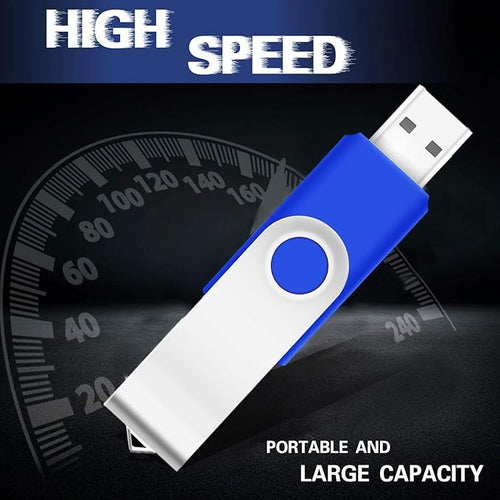 128MB Bulk Flash Drives 100 Pack EASTBULL USB 2.0 Flash Drives Pack Thumb Drives Bulk USB Drive Bulk for Storage (Blue 100Units)
