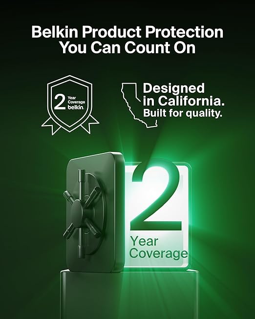 Belkin USB C to USB C Cable 2-Pack, 6.6ft, 240W - Type C Charger, iPhone Charger Cord, Soft, Braided, Flexible for iPhone 17, Galaxy S25, Pixel 10, MacBook, Chromebook, iPad Pro, Switch – White