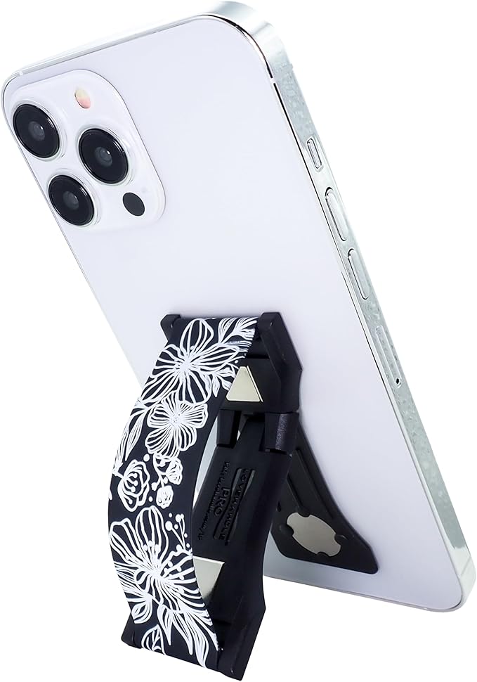 LOVEHANDLE PRO Premium Phone Grip - Silicone Phone Strap - Magnetic Phone Mount and Kickstand for Smartphone and Tablet - Storybook Silicone