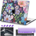 Teryeefi for MacBook Pro 13 inch Case M2 M1 2025 2022 2021-2016 Release fits Model A2338 /A2289/A2251/A2159/A1989/A1706 with Touch Bar, PC Hard Shell with Keyboard Cover, Pretty Colorful Flowers A004